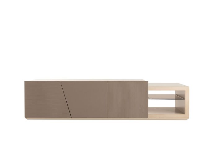 LANGHAM LEATHER LOW CABINET - Image 1